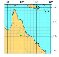 Figure 3. Distribution map of Platynectes weiri, Northern Queensland, Australia