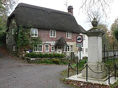 Ebbesbourne Wake, war memorial and Old Forge Cottage - geograph.org.uk - 1030646.jpg