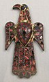 Fíbula en forma de águila, visigoda del siglo VI , de España con incrustaciones en pasta de vidrio.
