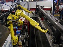 A set of six-axis robots used for welding FANUC 6-axis welding robots.jpg