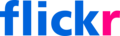 "Flickr logo" by Flickr, lin the public domain (PD-textlogo simple, Trademarked)