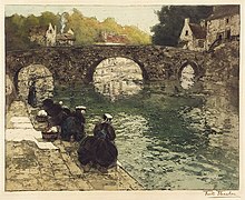 Laveuses à Quimperlé par Frits Thaulow.