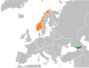Location map for Georgia (country) and Norway.