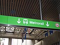 A Metrorail sign in the plaza