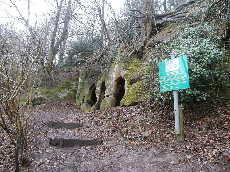 File:Hermits Cave (The Hermitage), Hermits Wood, Dale Abbey, Derbyshire - East Midlands of England - (1).jpg