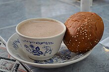 Hot chocolate and pan dulce are the quintessential breakfast in Mexico. Many of Mexico's sweet breads were influenced by French immigrants. HotChoco20Noviembre.JPG