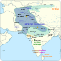 Kushan Empire (30-375 AD) in 127-150 AD.