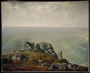 Falaises à Gruchy ,1870-1871 musée des Beaux-Arts (Boston).