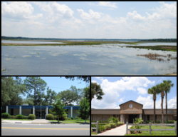 Images top, left to right: Lake Geneva, City Hall, Keystone Heights Junior/Senior High School