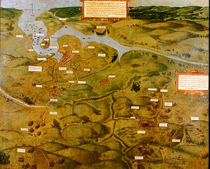 Карта Битвы при Кинсейле, 1602