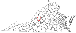 Location of Lexington, Virginia