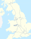 M54 motorway (Great Britain) map