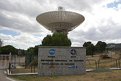 View of the complex, and the 70m antenna.