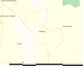 Poziția localității Ambonil