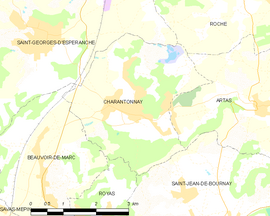 Mapa obce Charantonnay