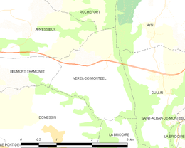 Verel-de-Montbel - Localizazion