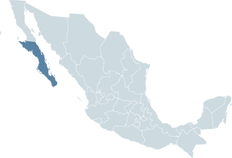 Archivo:Mexico map, MX-BCS.svg