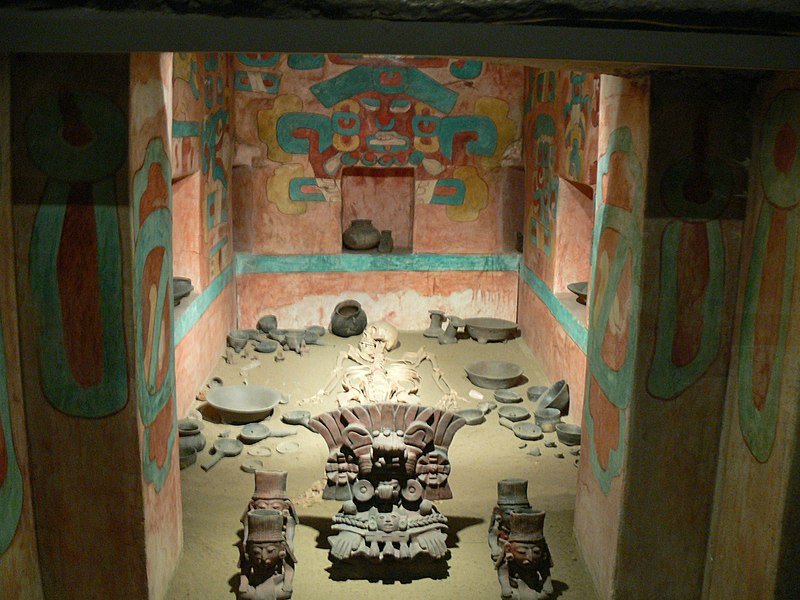 Reconstruction of Tumba 105 in Monte Albán, National Museum of Anthropology, Mexico City.