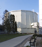 The McMaster Nuclear Reactor is the largest research reactor in the Commonwealth of Nations. Nuclear Reactor McMaster 2013.jpg