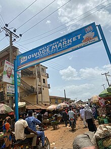 Owode Market sign board