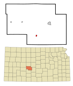 Location of Garfield, Kansas