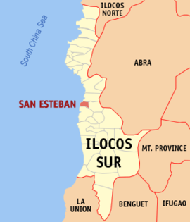 San Esteban na Ilocos Sul Coordenadas : 17°19'56"N, 120°26'43"E