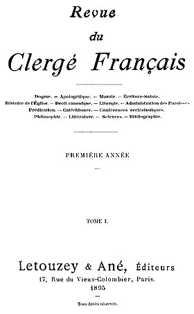 Image illustrative de l’article Revue du clergé français