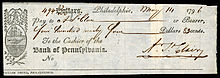 Check signed by Arthur St. Clair while governor of the Northwest Territory, 1796 ST.CLAIR, Arthur (signed check).jpg
