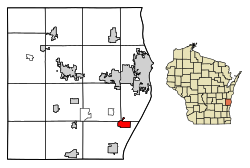 Location of Oostburg in Sheboygan County, Wisconsin.