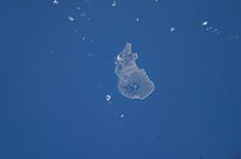 Sint-Eustatius fotita el la ISS