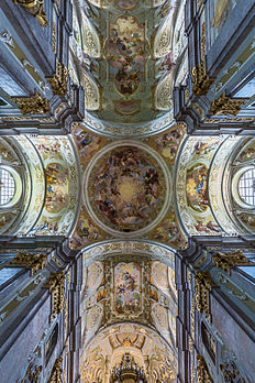 Afrescos no teto da basílica de Sonntagberg, Baixa Áustria, por Daniel Gran (1694-1757). (definição 3 992 × 5 988)