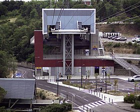 La station vue depuis une cabine en 2022.