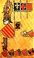 Armas de sos Stados de sa Corona de Aragona, stemmario di Gelre XIV secolo