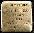 Stolperstein für Grete Jonas (Friesenstr. 82)