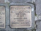 der Stolperstein für Setta Wertheim