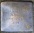 Stolperstein für Max Erdmann (Zwirner Straße 33)