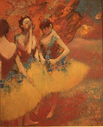 Tre dansere i gule skørter, ca. 1891