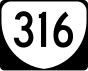 State Route 316 marker