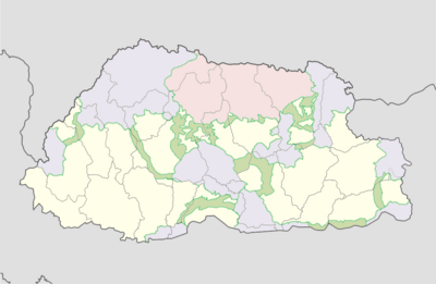 Location map Wangchuck Centennial Park