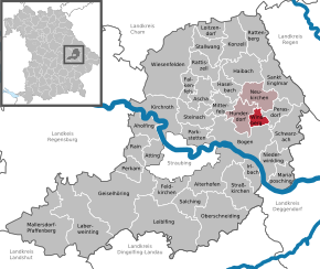 Poziția Windberg pe harta districtului Straubing-Bogen