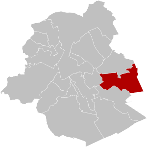 Položaj općine Woluwe-Saint-Pierre/Sint-Pieters-Woluwe unutar Briselske regije