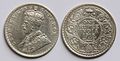 1 rupia india (1918) con George V/Indian 1 rupee (1918) with George V/Indjan 1 rupee (1918) ma' George V
