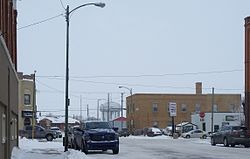 Estevan water tower and train station