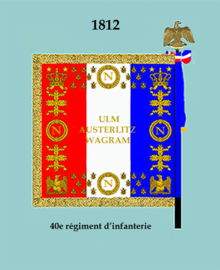 Drapeau modèle de 1812 à 1814 (revers)