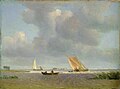 En frisk brise på Elben nær Blankenese (ca. 1830)