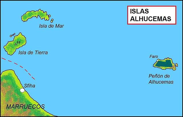 Mapa con las tres islas