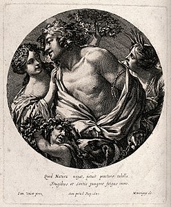 Bacchus (1645), gravure au burin.