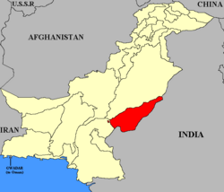 Location of Bahawalpur
