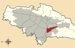 Location of the locality in the city of Bogotá