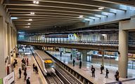 シューマン駅（Schuman）を含む区間は1976年に地下鉄へ転換された（2015年撮影）